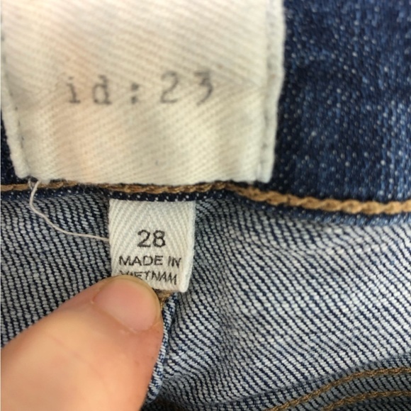 Stitchfix id:23 Jeans Tapered Sz 28 Distressed Modern Skinny Dark Wash Stretch - Picture 8 of 10